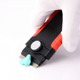 Winjun Vinyl Wraps Professional All-Purpose Scraper for Car Wrapping Foiling Tool Sticker Bubble Removal with 100 Pieces Stainless Steel Replacement Blades