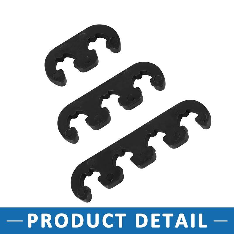 A ABSOPRO Pack of 12 Engine Spark Plug Separator Black