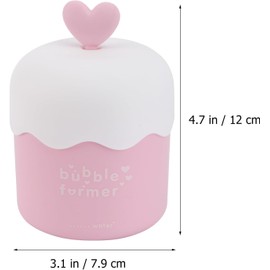 HEMOTON Leche limpiadora Bubbler portátil en material PP, mini taza de espuma rosa para cuidado facial en mujeres y uso diario