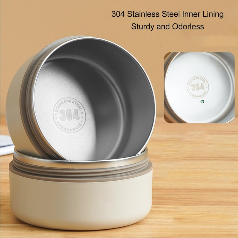 Thermal Cooking Pot 420ml 304 Stainless Steel Double Layer Portable