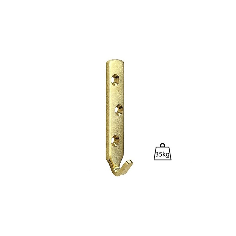 LagunaProject 4 x Heavy Duty Brass Plated J Hooks 3