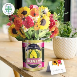 CENTRAL 23 Pop Up Flower Bouquet Card - Sunflower Bouquet - 3d Birthday Card For Women - 14x9 Inch Large Paper Flowers - Forever Floral Bouquet For Anniversary Get Well Soon Mother's Day