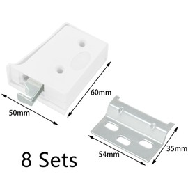 8 Sets Cabinet Suspension Fittings Hangers,Cabinet Hanging Bracket and Wall Hanger Plate