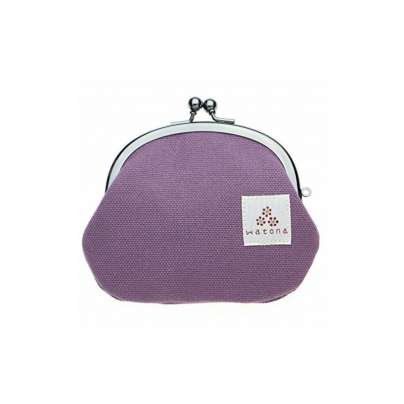 watona Canvas Purse 3.3 Inch Round Coin Purse, cocoa