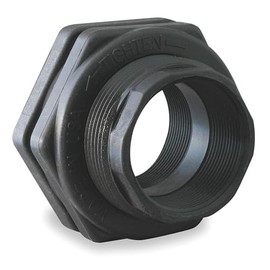 Banjo Poly Bulkhead Tank Fitting 3" NPT & 4-1/2" OD Double Threaded w/Gasket Farmer Bob's Parts TF300