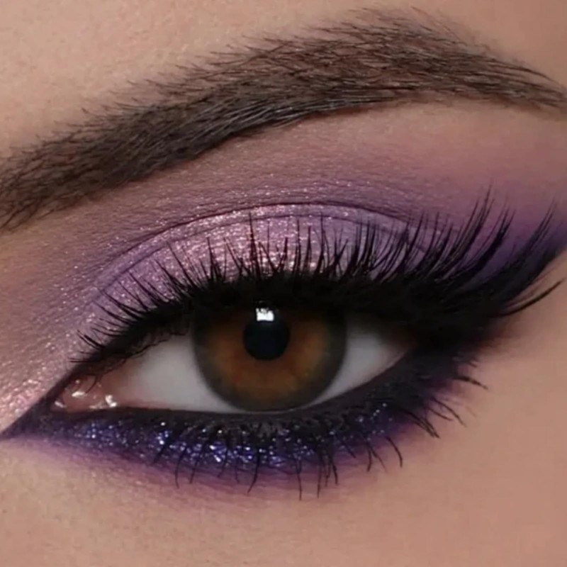 Matte Pearlescent Purple Eyeshadow Palette,9 Eye Shadow Shades Glitter Light