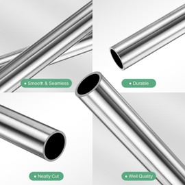 M METERXITY 300mm 304 Stainless Steel Tube, 20mm OD 1.5mm Wall Thickness Seamless Stainless Steel Tubing for Construction/Machining/DIY Crafting, Metal Straight Pipe [0.79x0.06x12IN]