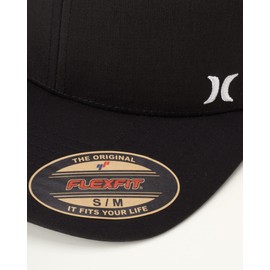 Hurley Men's Caps - Mini Icon Mesh Panel Baseball Cap - Fitted Hats for Men, Size Large-X-Large, Black
