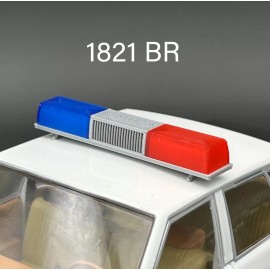 LED-Compatible Lightbar 1/18 Blue Red Federal Signal Twinsonic Lightbar Police Sheriff Highway Patrol