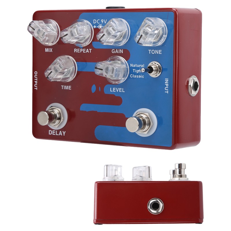 Distortion Delay Guitar Effect Pedal Digital with 3 Molds CP‑68