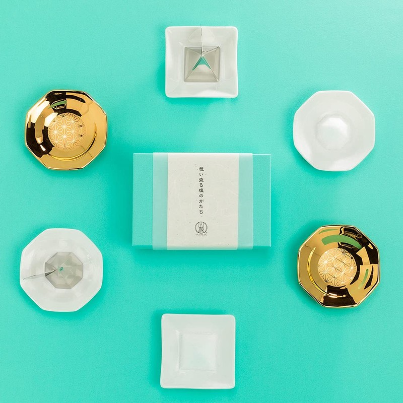 CERAMIC Arte Salt Set (2 White Octagonal Salt Plates, Octagonal