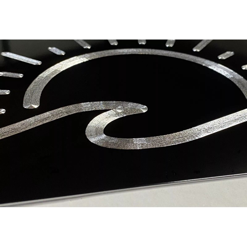Diamond Etched Products Engraved Sun Ocean Wave Beach Car Tag