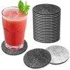 Premium Felt Coasters for Drink Set of 18 Pcs, Absorbent