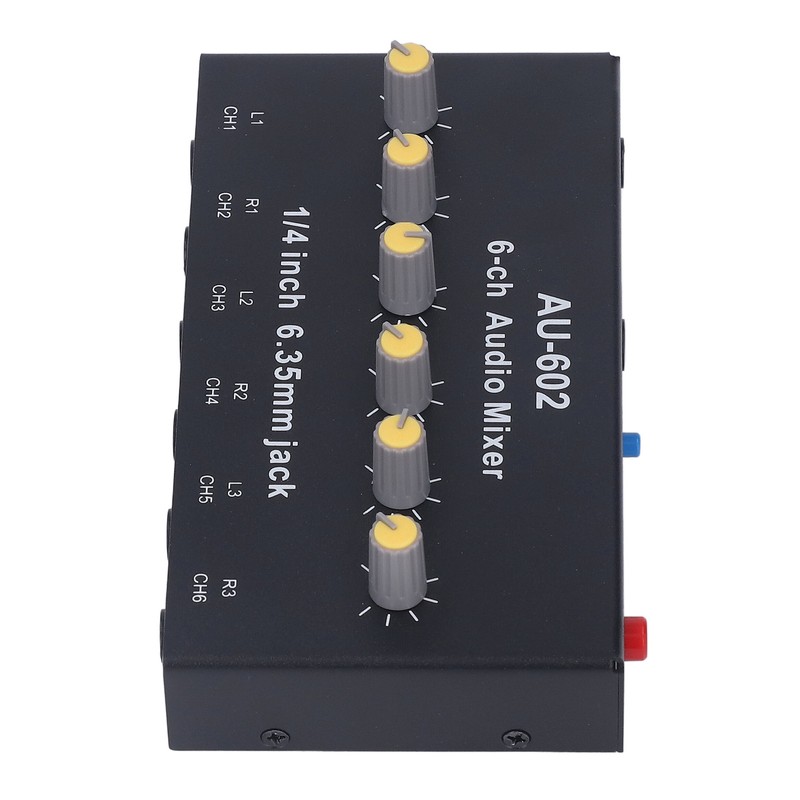 6 Channel Compact Audio Mixer Mono Stereo Switching 6 in