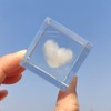 Crrezhai 3D Crystal Heart Cloud Cube 4CM Small Glass Paperweight