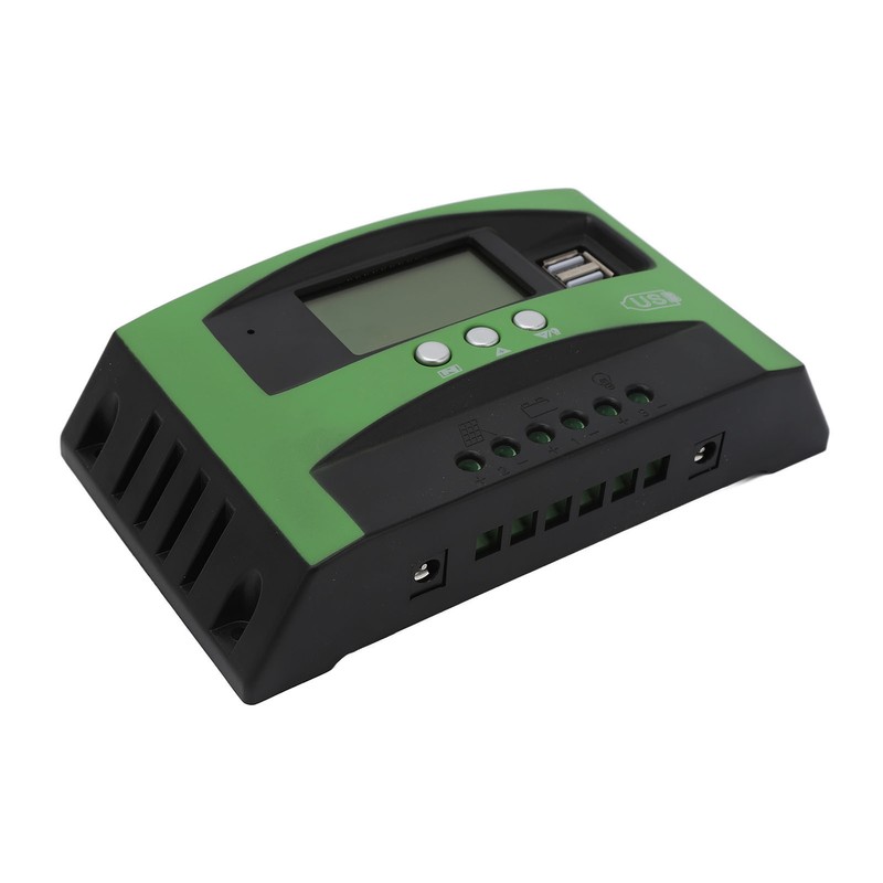 MPPT Solar Panel Controller with Dual USB Ports LCD Display