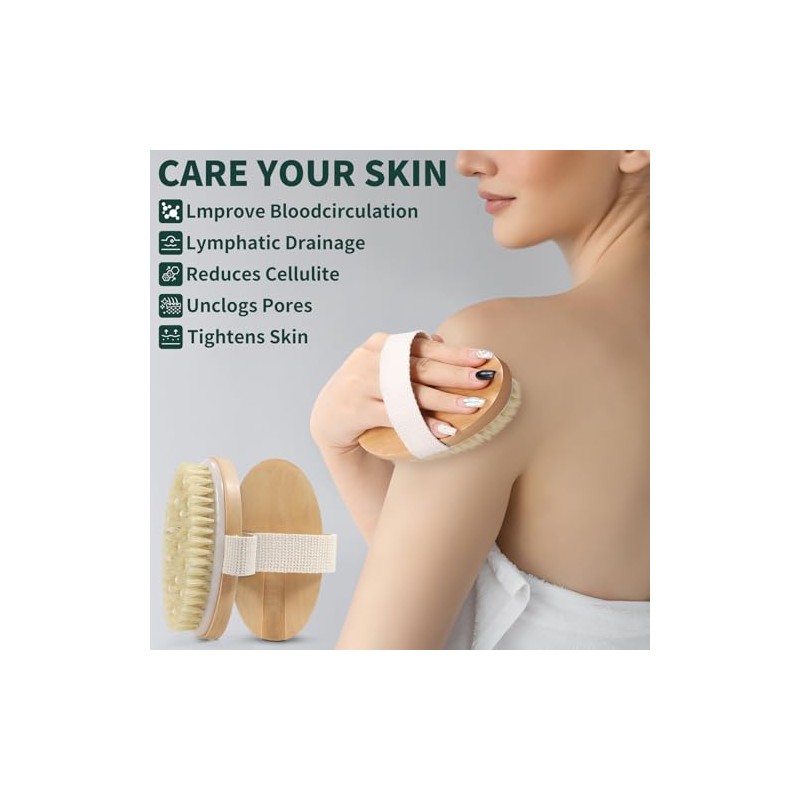 DEBETOOL Dry Brush Set for Body & Face - Dry