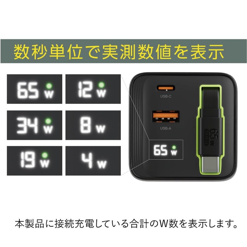 Aeria ARberos PD65W Compatible with 3 Devices Simultaneously Charging, Visible