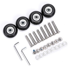 SUMNACON 4pcs 40x18mm Luggage Suitcase Replacement Wheels Rubber Castors Bearing Repair Kits
