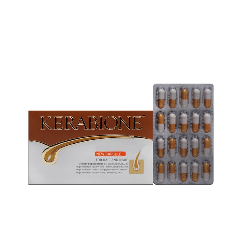 Kerabione 60 Capsules, Complex Vitamins for Healthy Looking Hair, Nails