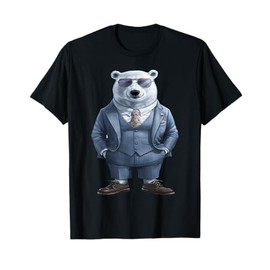 Polar Bear Men Woman Polar Bear In Suit Polar Bear T-Shirt