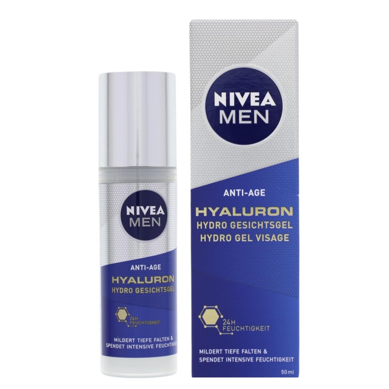 3 x NIVEA MEN Anti Age Hyaluron Hydro Gesichtsgel je