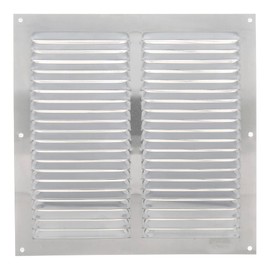 Amig - Square Aluminium Ventilation Grille with Mosquito Net | Ventilation Grille for Air Outlets | Ideal for Ceilings | Dimensions: 250 x 250 mm | Colour: Silver
