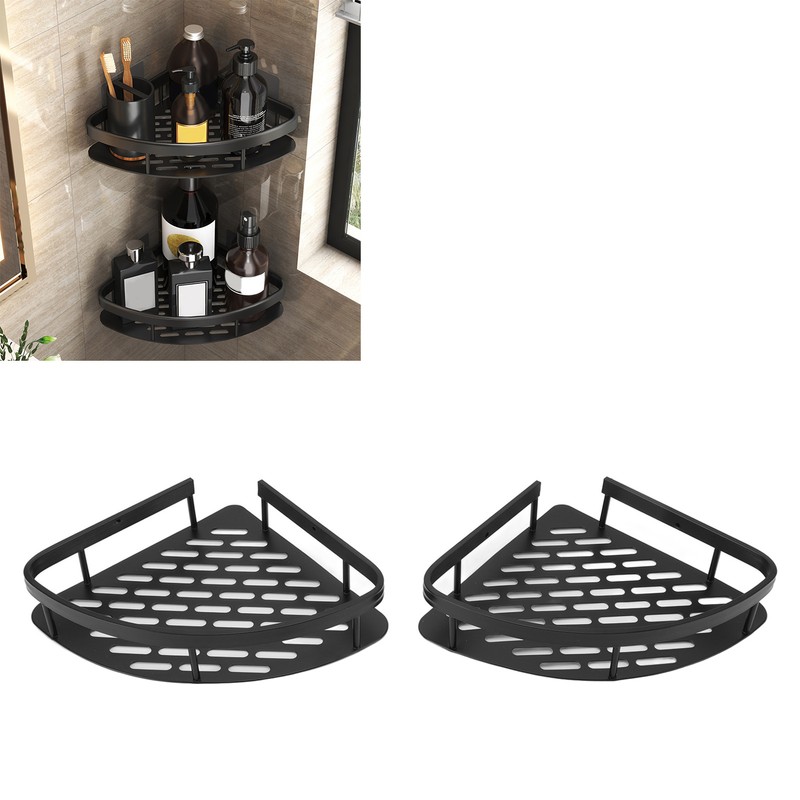 Triangular Shower Shelf Punch Free Rustproof Aluminum Shower Corner Shelf