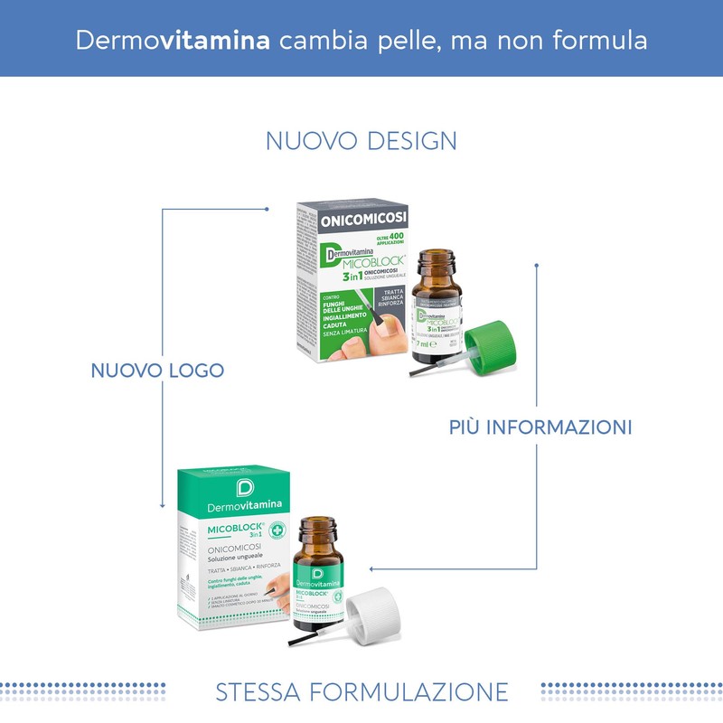 Dermovitamina - Micoblock 3in1Onicomicosi 7ml - Micosi Unghie Piedi