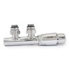 Hot Flow | Cascade Modern Twin TRV Chrome Thermostatic Radiator