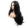 1B Natural Black Long Curly Synthetic Hair Wigs for Women