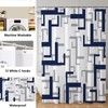 REZAYMRS Geometric Stripe Shower Curtain with 12 Hooks, 72''x72'' Waterproof