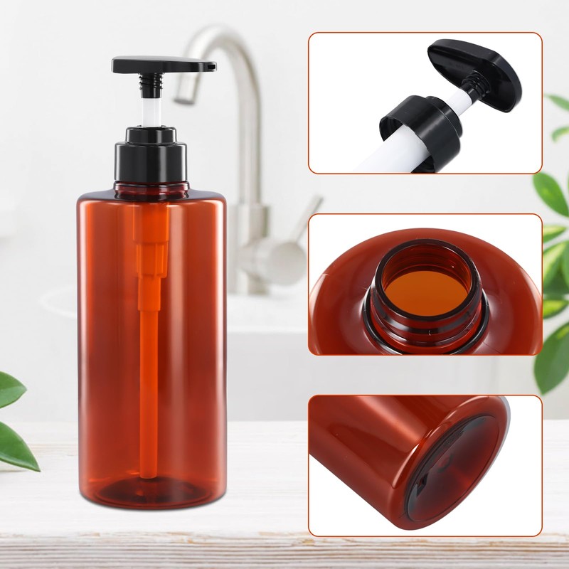 Volumoon Pack of 2 500 ml Refillable Soap Dispenser, Empty