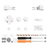 eXtremeRate White Custom Full Set Buttons for Gameboy Advance SP,