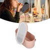 Makeup Case Rotatable Mirror Lid Dimmable LED Light Portable Cosmetic