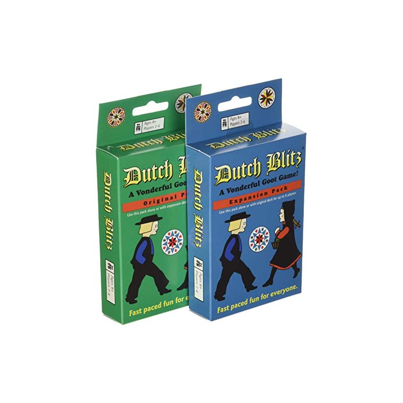 Dutch Blitz: Original and Expansion Combo, Fast Paced Card Game,