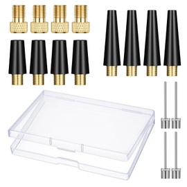 16 Pcs Universal Air Pump Adapter Kit, Bike Pump Valve Adaptors, Ball Pump Needles, Inflatable Nozzles for Inflatable Pool Toys, Bike Tires, Air Compressor, Air Mattress, Basketball