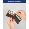 Lederhand Anao Wallet, dark brown, Classic