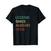 17 Years Old Legend Since August 2008 17th Birthday T-Shirt