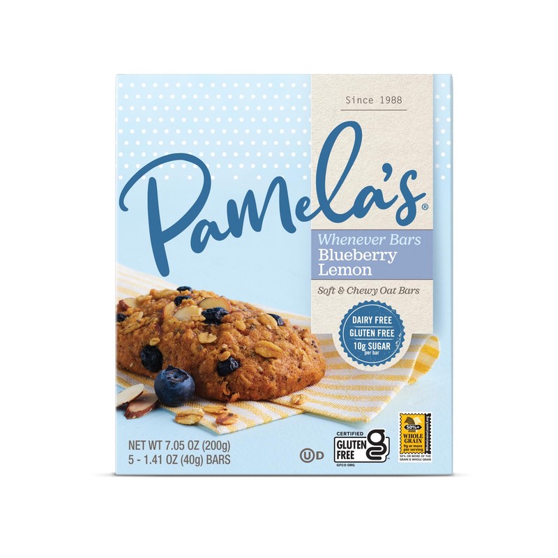 Pamelas Bar Oat Blubry Lemon 5pk
