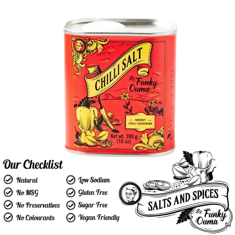 Funky Ouma Tuxedo Hot Chilli Salt.