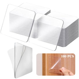 EAHSAP Reutilizable Nano Tape,Cuadrada de Montaje de Doble Cara,Paquete de 100 Nanocintas Transparentes de Doble Cara,Para Alfombra,Pared,Cocina,Fijación de Fotos