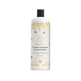 Crema Corporal Humectante Con Extracto Jalea Real MatiMati para Piel extra seca, Antiedad, Antioxidante, Textura ligera 400 g