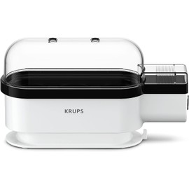 Krups Ovomat Trio EG234115 Egg Boiler for up to 3 Eggs with Water Measuring Cup with Egg Cutter Egg Holder Beep Sound EG234115 White/Black