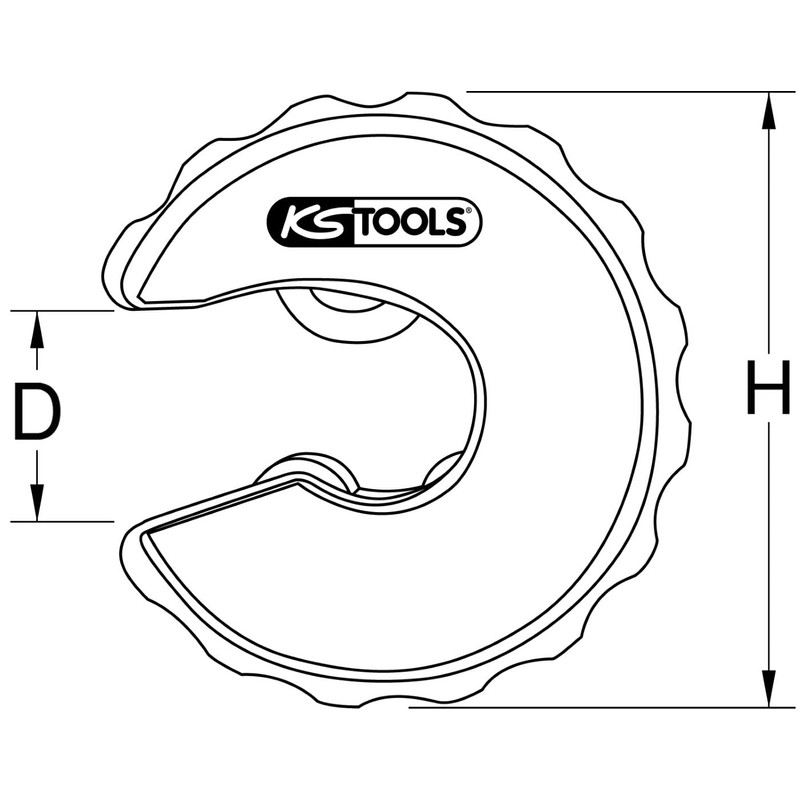 KS Tools 104.2015 Ratchet pipe cutter, 15mm