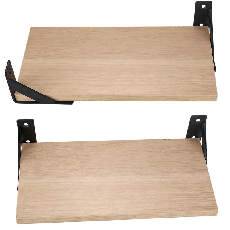 Set of 4 Shelf Brackets, Wall Mount, Heavy-Duty 90-Degree Metal