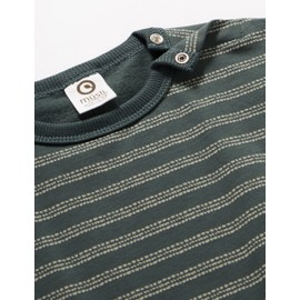 Müsli by Green Cotton Baby Boys' Striped Sweatshirt Pullover Sweater, Balance Green/Poetry Green
