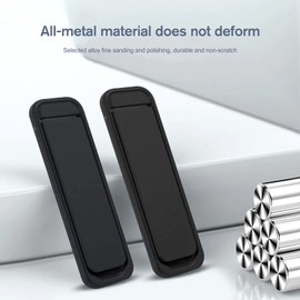 [2 Pack] Mini Phone Kickstand BlackCell Phone Stick Stand, Folding Invisible Portable Metal Cell Phone Stand Holder for Desk