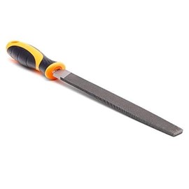 FINDER Bastard Cut Mill File, 8 Inch Flat Hand File with High Carbon Hardened Steel, Ergonomic Grip, Plastic Handle, Ideal for Wood, Metal, Plastic