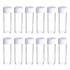 FSSTUD 12pcs 25ml Small Plastic Test Tubes Clear Beads Storage